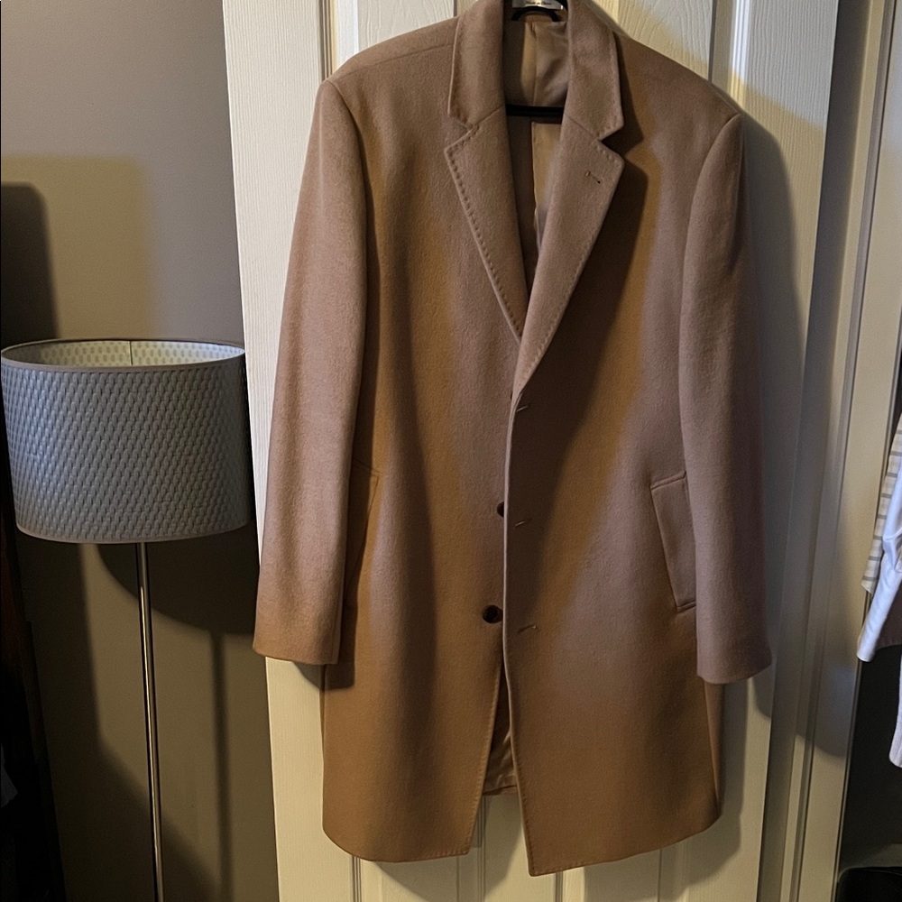 Ralph Lauren Camel Brown Wool Blend Overcoat